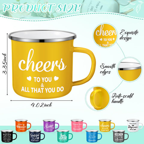 Taza esmaltada Domensi estilo inspiracional 2, perfecta como regalo de agradecimiento entre colegas