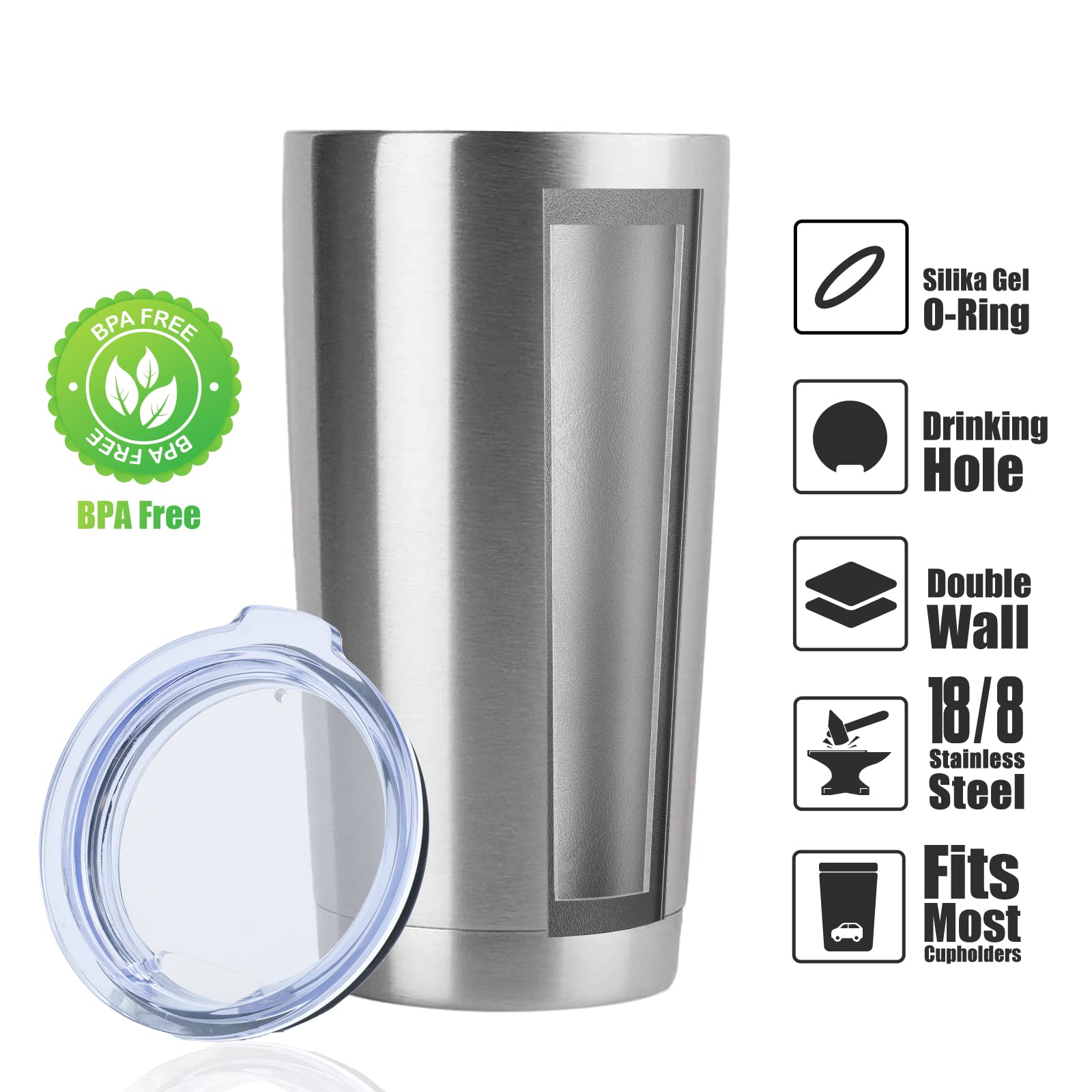 DOMICARE 20oz con aislamiento de doble pared para mantener temperatura