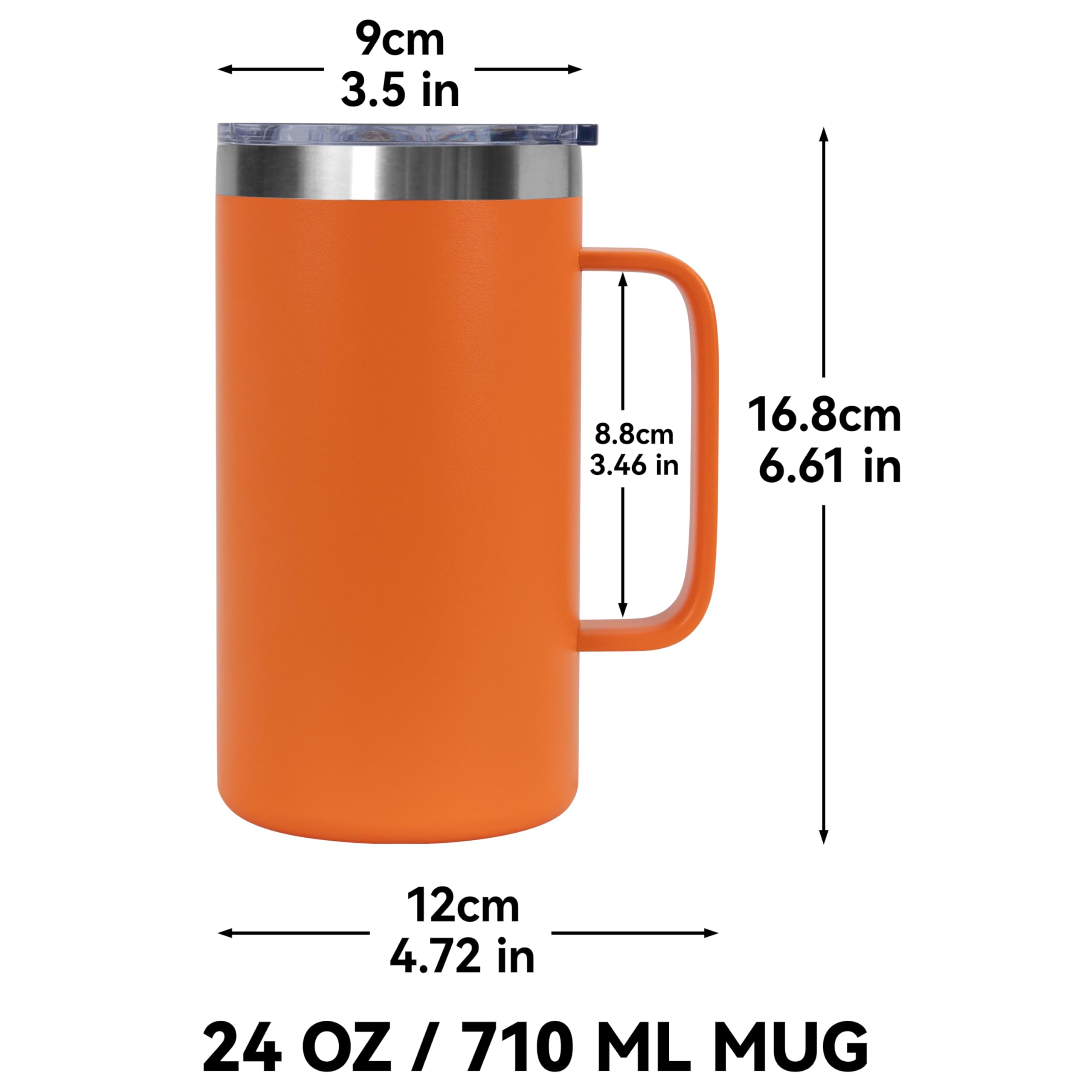 Domicare taza 24oz con recubrimiento en polvo, opción de personalización.