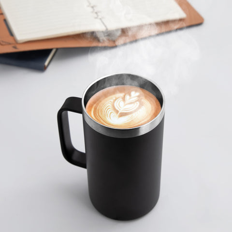 DOMICARE Taza de acero inoxidable con doble pared mantiene temperatura