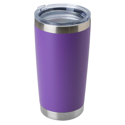 DOMICARE Tumbler 20oz con tapa transparente, rápida verificación de bebida durante el viaje.