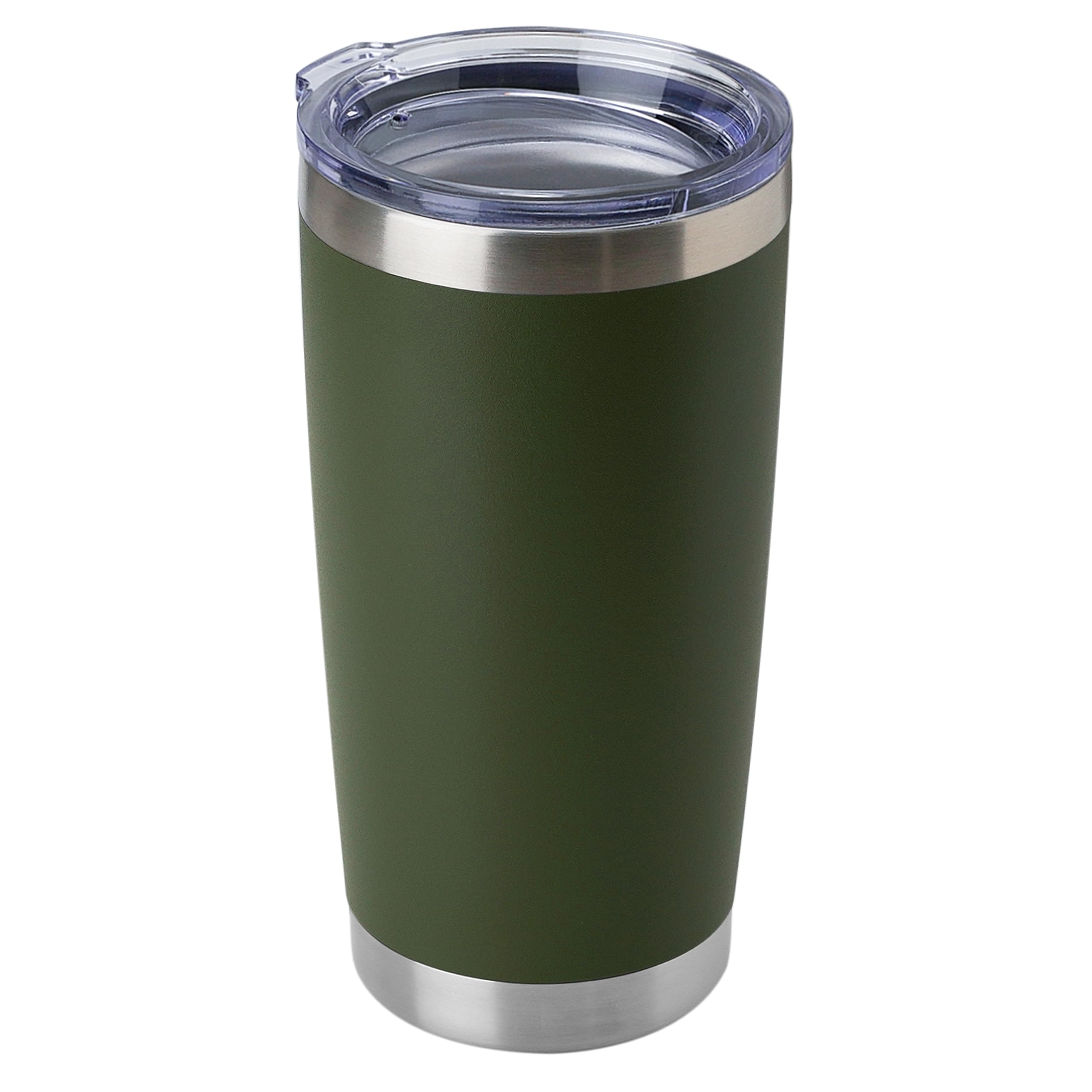 DOMICARE vaso termico 20oz, exterior verde army, duradero para uso diario.