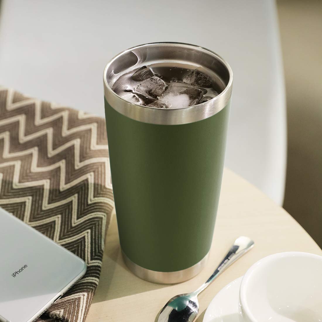 DOMICARE vaso termico 20oz, interior pulido evita sabores.