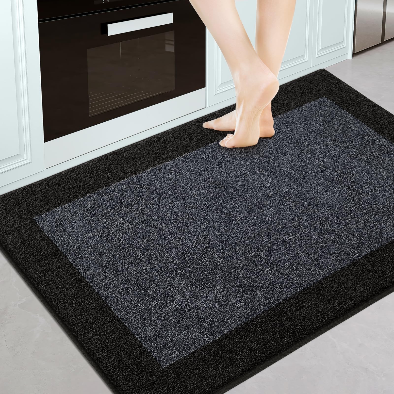 Alfombra DOMUSTEX para cocina, lavable y absorbente, ideal bajo la mesa.