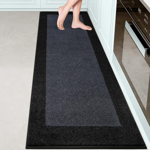 Alfombra de cocina Domustex lavable a máquina 24x84 para uso diario.