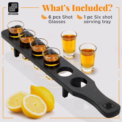 Don Paragone juego de vasos chupito seis para servir bebidas con estilo.