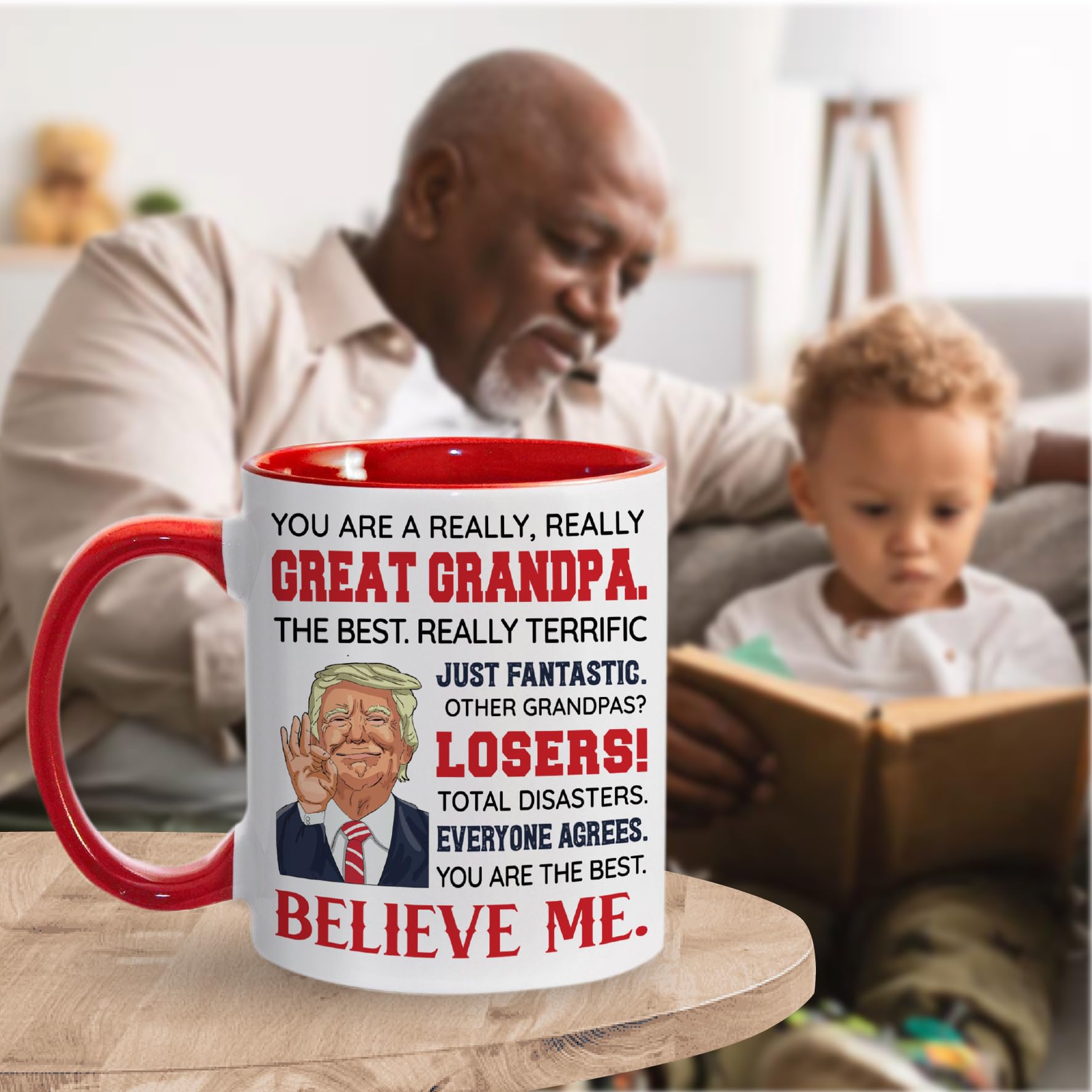 Taza Donavibe para abuelo: regalo duradero y elegante para momentos de café.