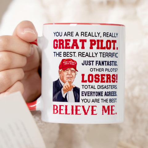 Taza Donavibe piloto 11oz apta para microondas y lavavajillas.
