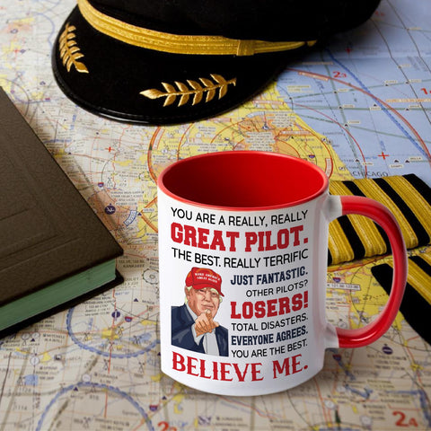 Taza piloto Donavibe 11oz, regalo ideal para pilotos.