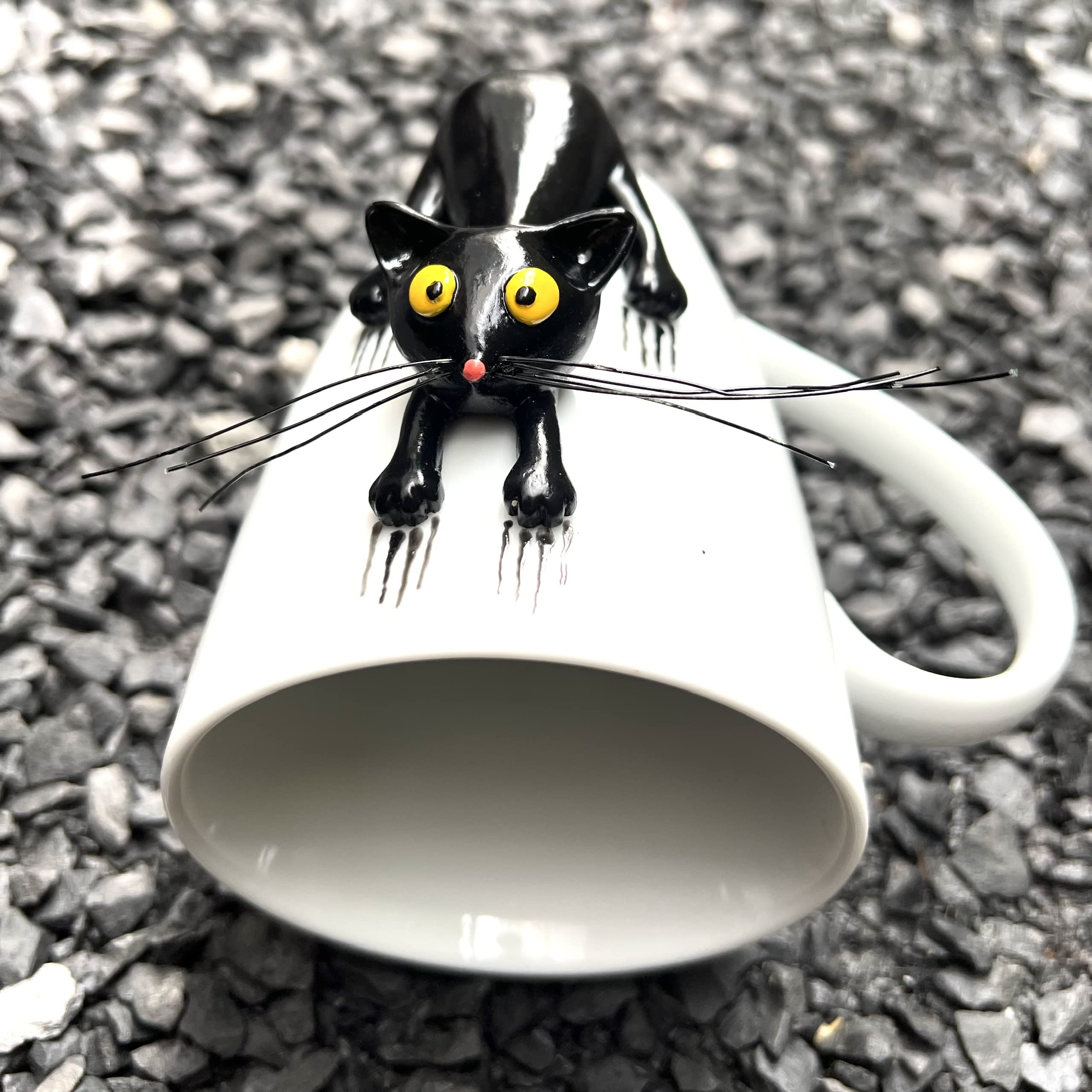 DongNaiWin taza gato negro 3D, regalo perfecto para amantes de gatos.