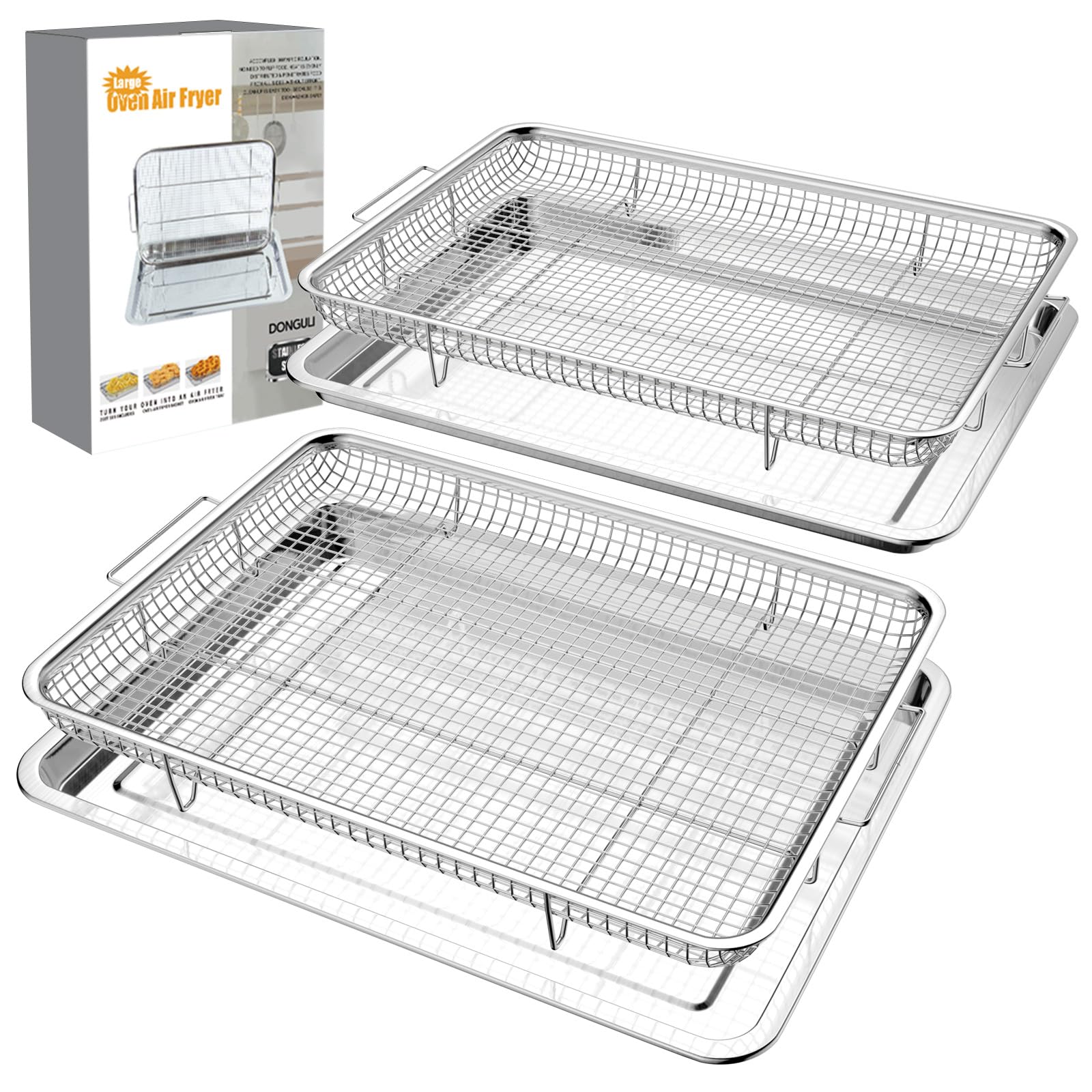 Cesta Donguli para horno freidora de aire grande, cocina más comida a la vez.