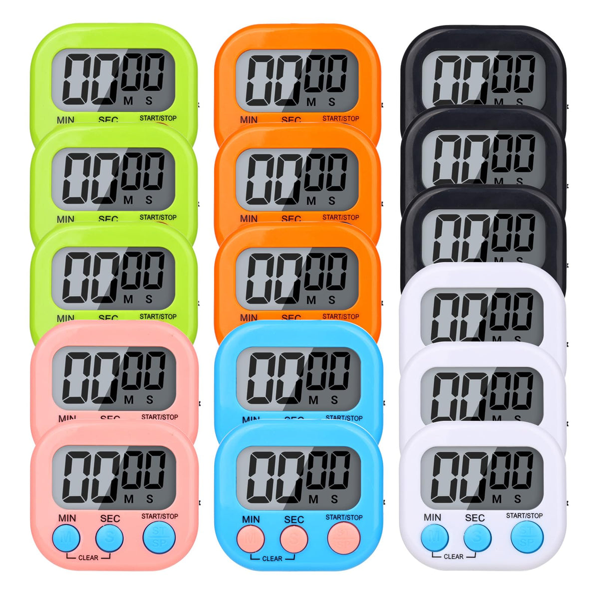 DONIULAG temporizadores, conjunto de 16 colores para distinguir actividades