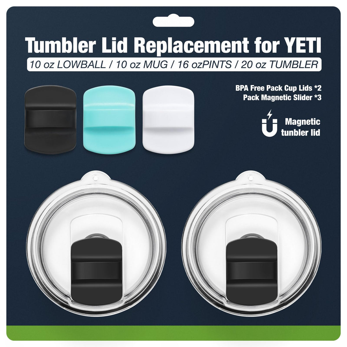 Tapas imantadas Donkiyana para YETI 20oz, mantiene la temperatura de tu bebida.