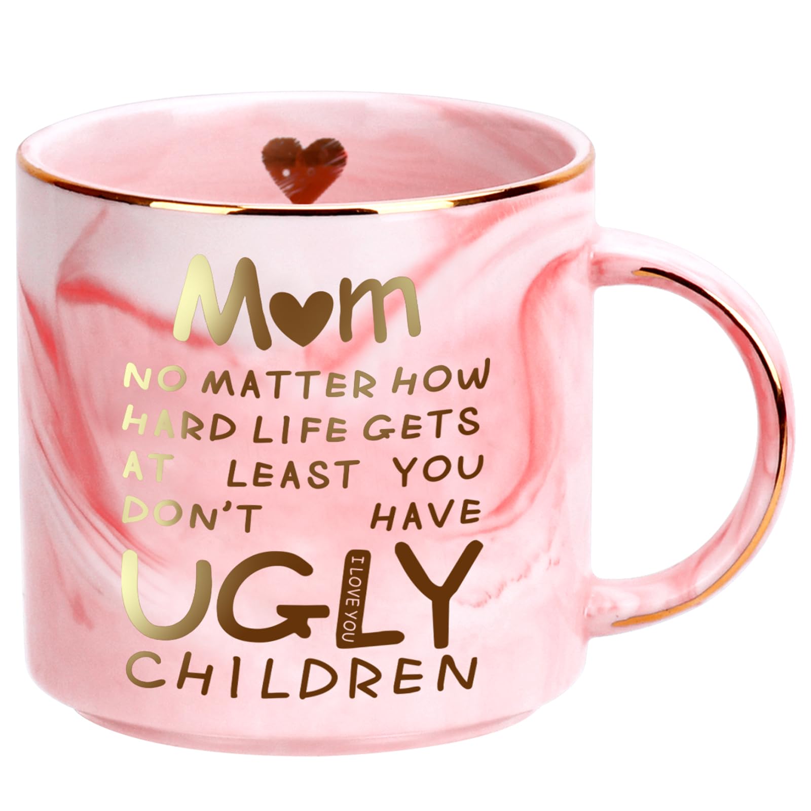 Taza Donse 12 oz para mamá con diseño dorado, ideal para empezar el día.