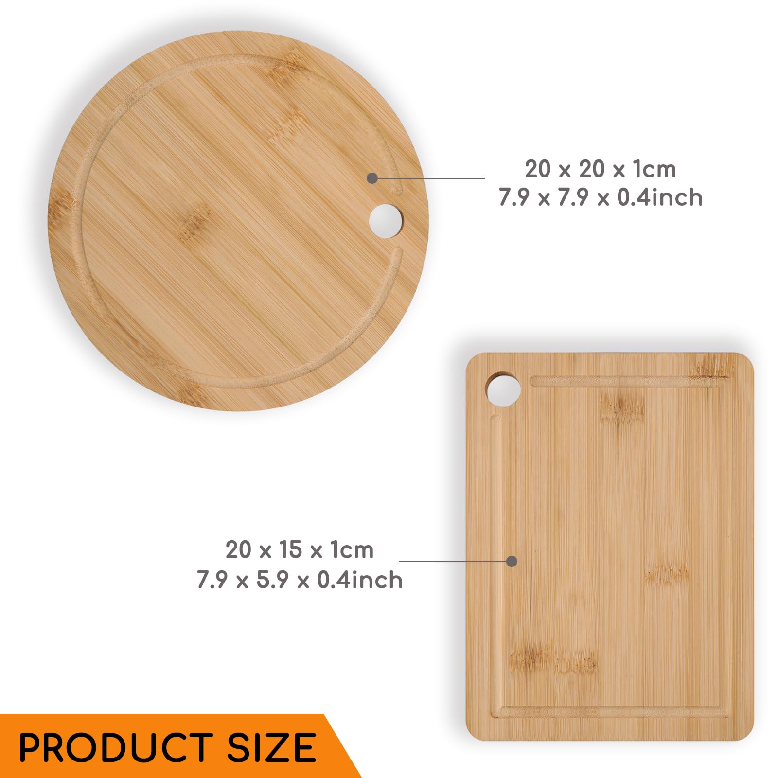 Donxote tabla corte mini rectangular con canal de jugos, ideal para cocinas compactas.