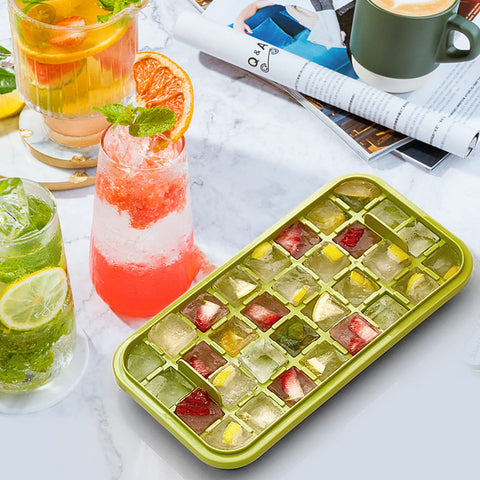DoOnly bandeja de hielo verde, diseño práctico y fácil de usar.