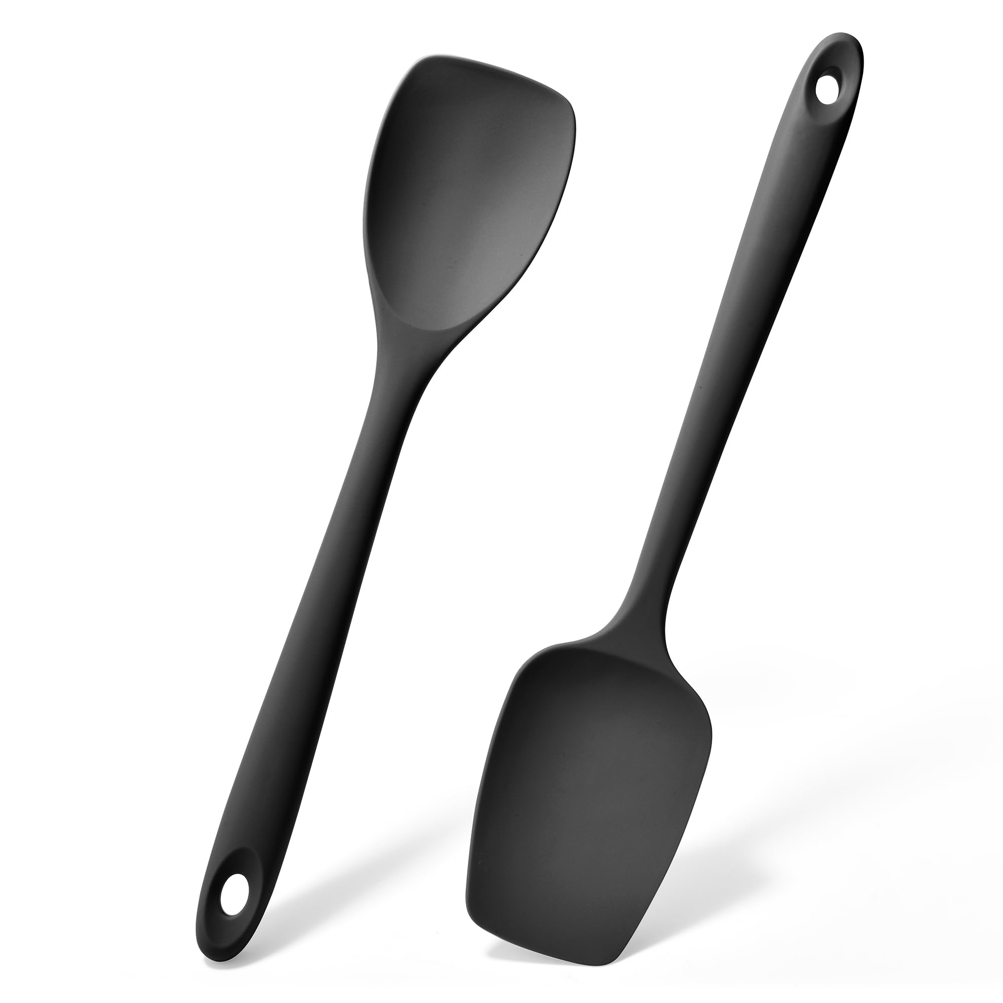 Doosu cucharas-espatula de silicona, juego de dos, resistente al calor y apto para antiadherentes.