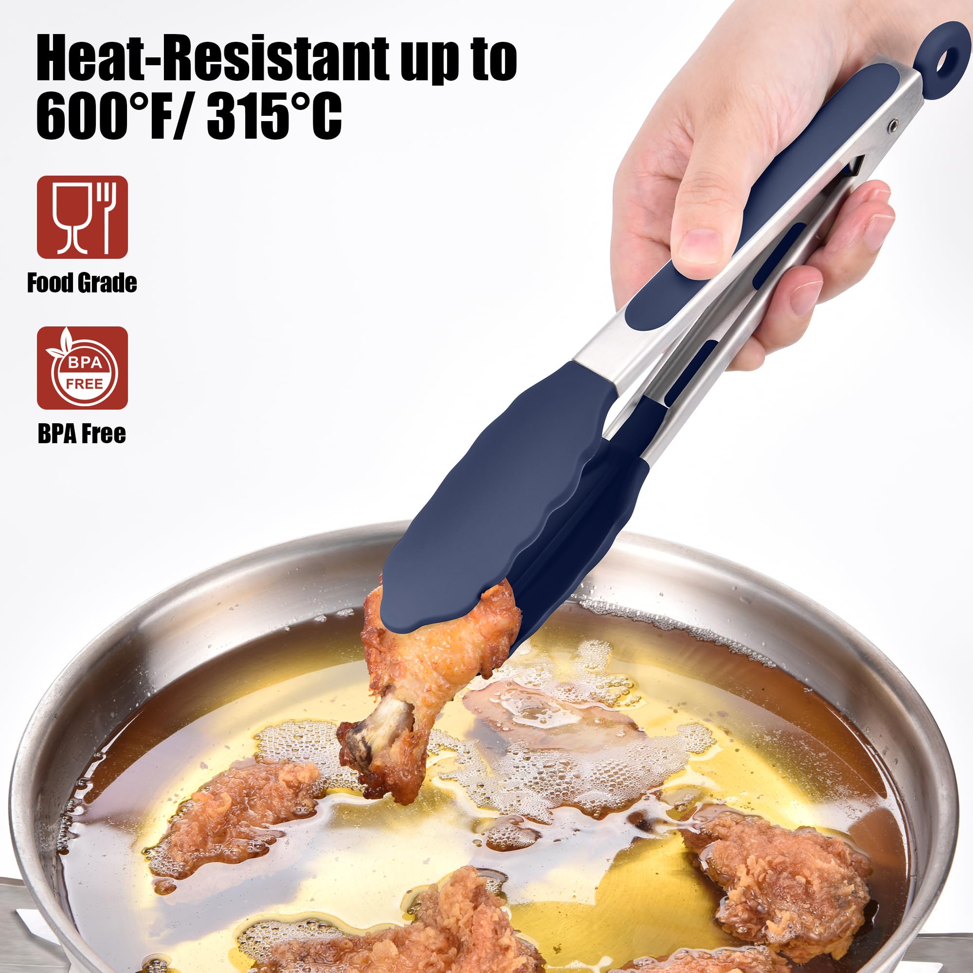 Doosu tenazas con mango ergonómico para un ajuste seguro, incluso con manos mojadas.
