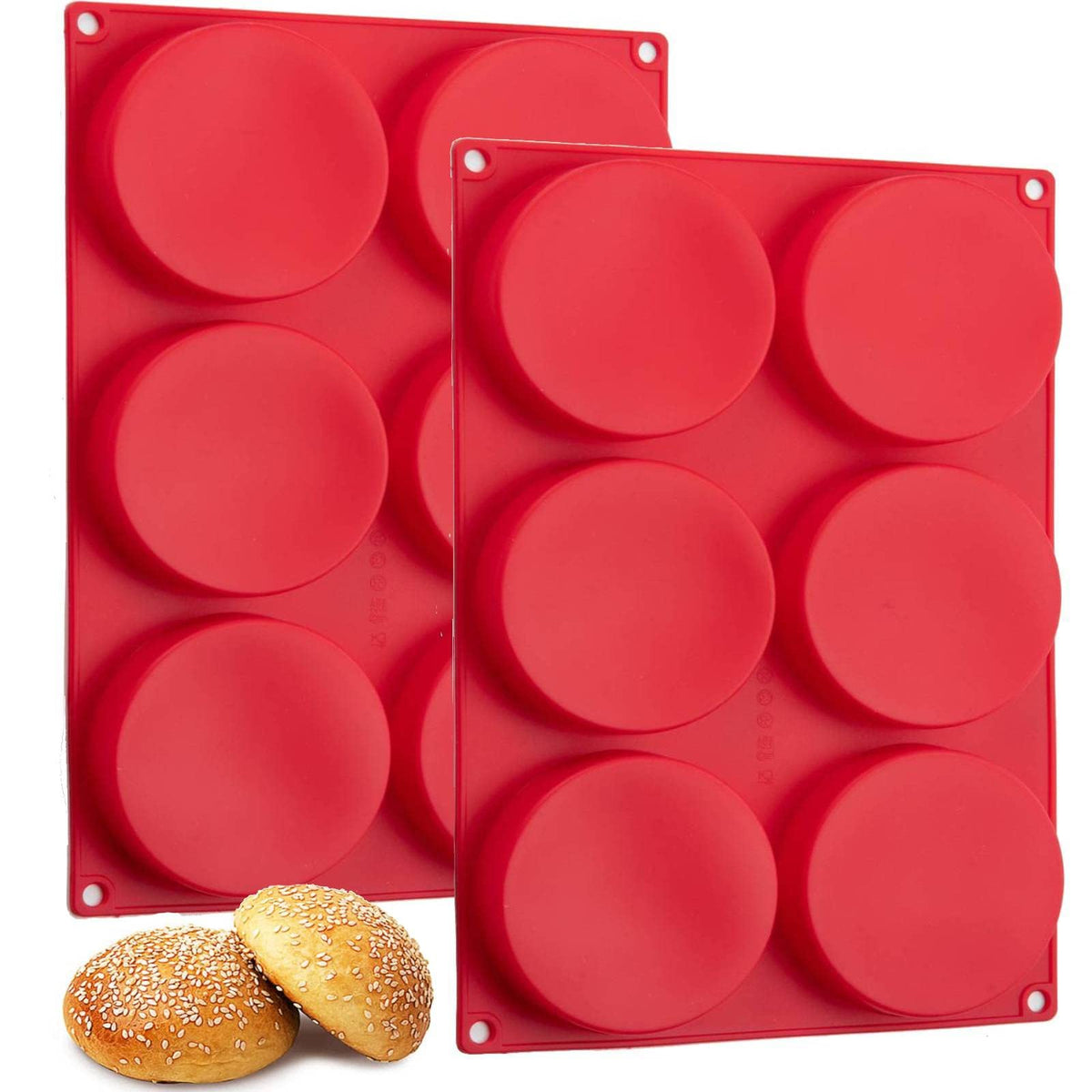 Do otafy molde de silicona 4 pulgadas para hamburguesa, desmolde fácil y durable.