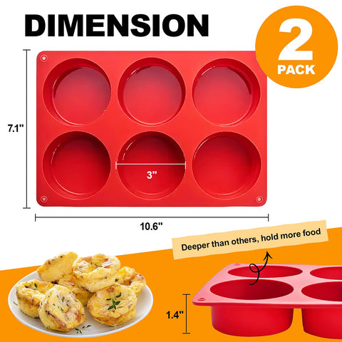 Dootafy molde de frittata profundo de 3 pulgadas, porciones rápidas.