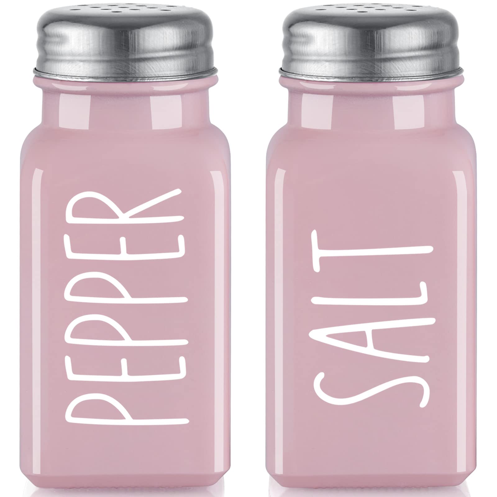 Dopeca salero-pimentero rosados en cocina, fácil para sazonar rápido y decorar