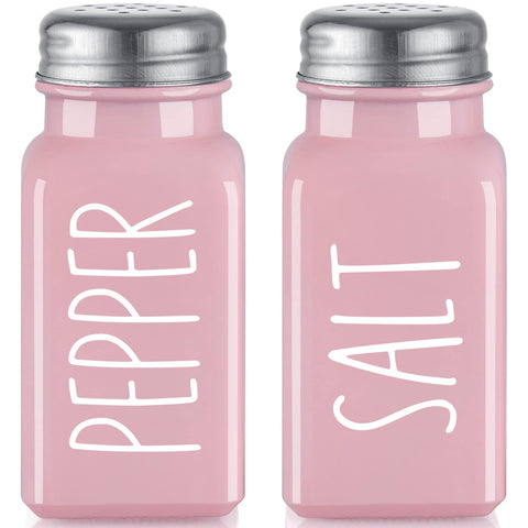 Dopeca salero-pimentero rosados en cocina, fácil para sazonar rápido y decorar