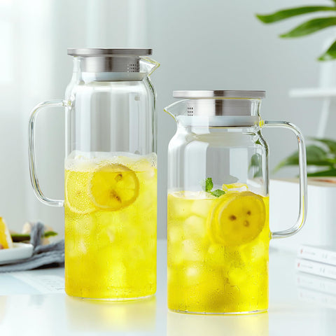 Dopudo jarra cristal resistente a calor y frío para bebidas