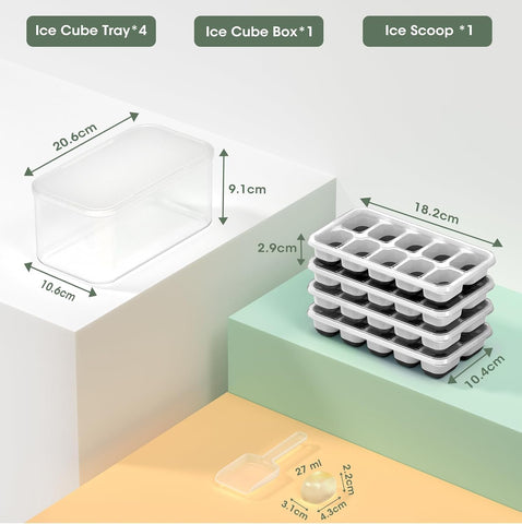DOQAUS bandeja-hielo-silicona-desmolde facilita liberar cubos con presión suave.