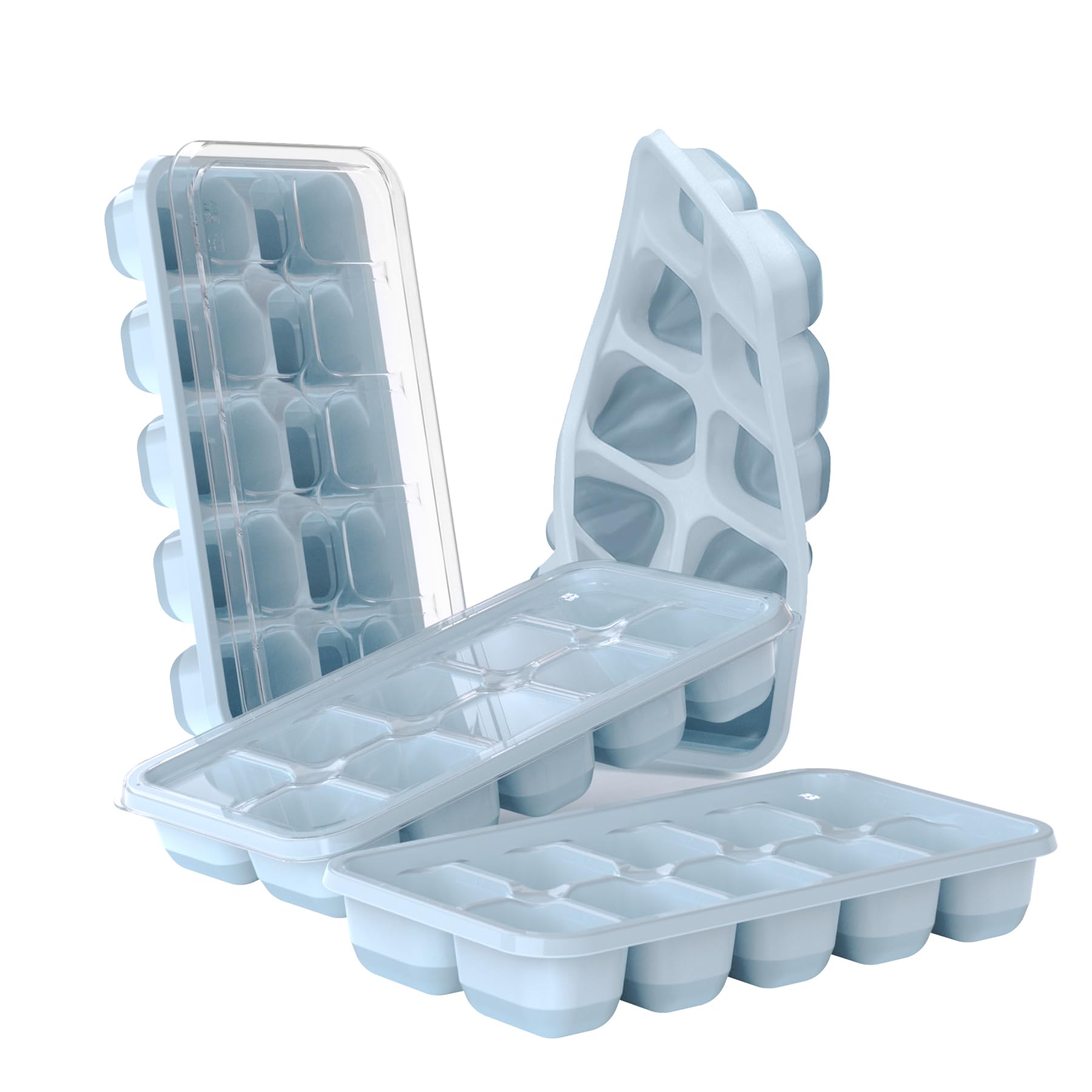 DOQAUS hielera de silicona con 4 cubos apilables para bebidas frías.