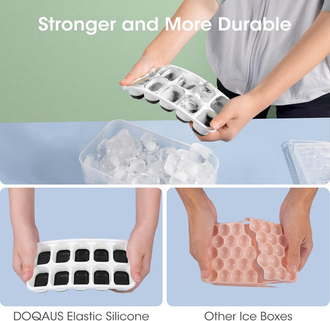 DOQAUS hielo-claro en vaso refleja sabor limpio para la mesa.