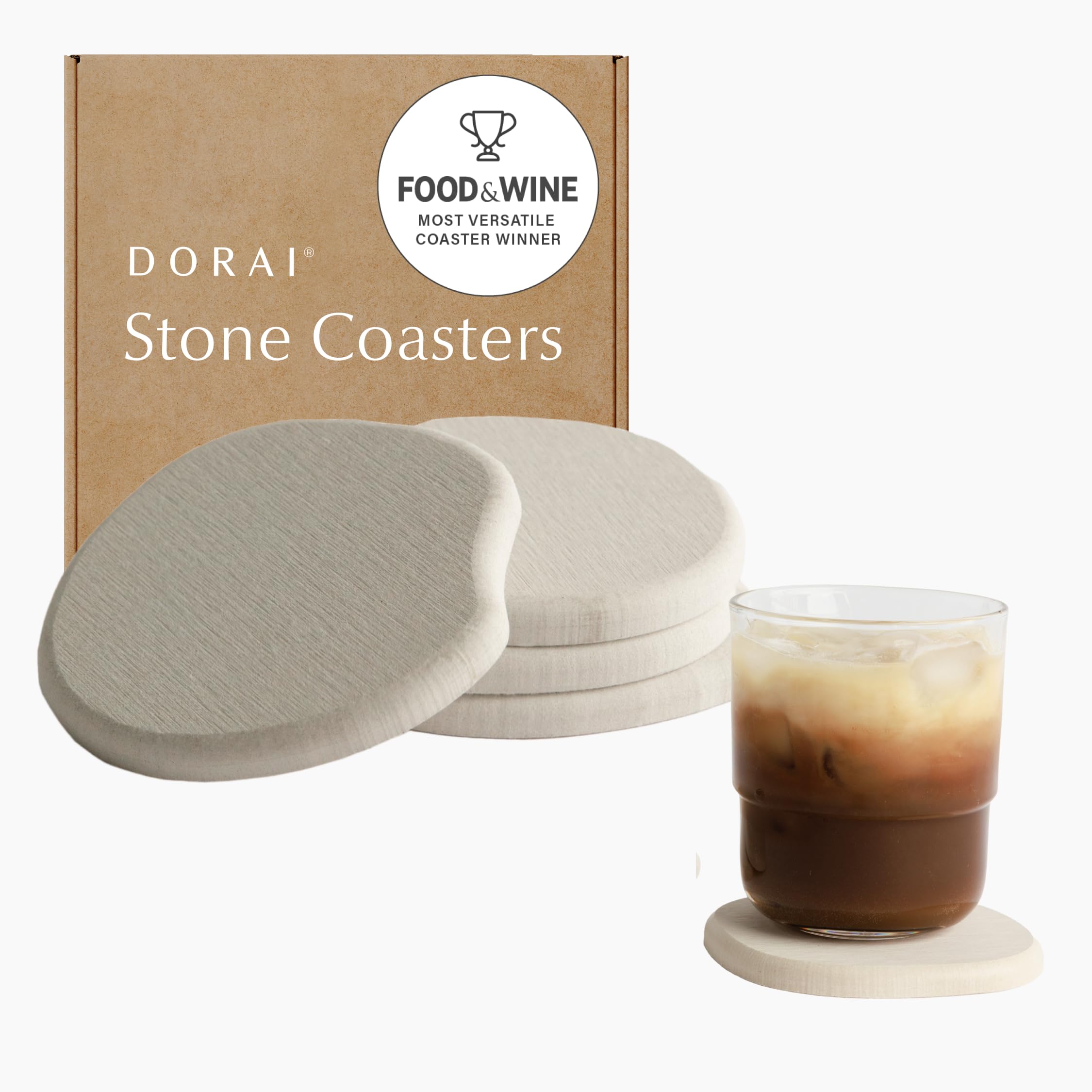 Dorai Home posavasos piedra arenisca: absorción rápida para mantener la mesa seca