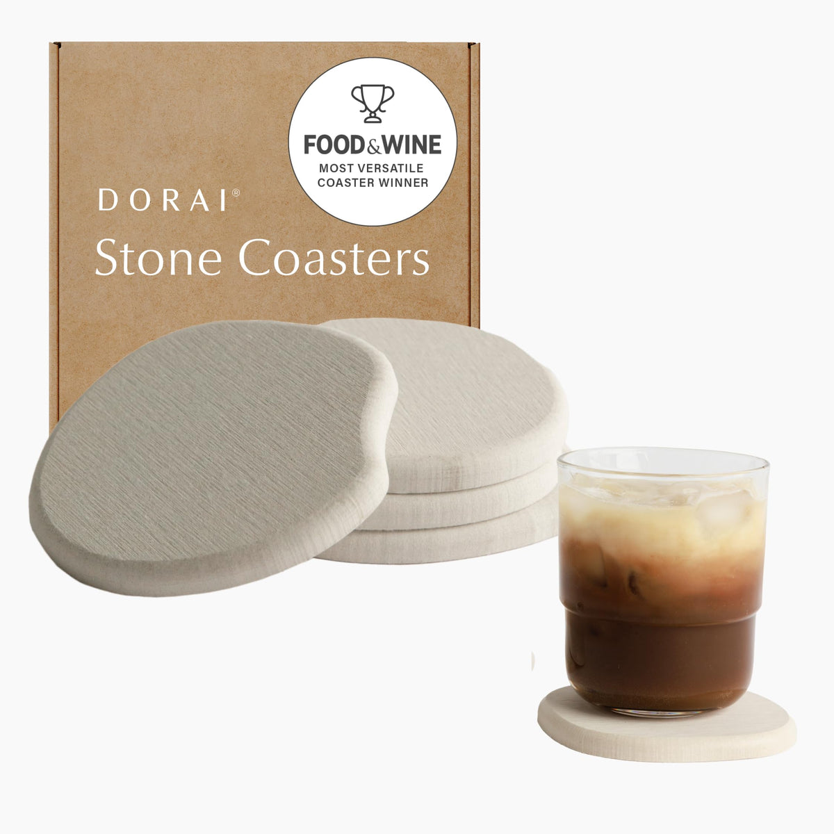 Dorai Home posavasos piedra arenisca: absorción rápida para mantener la mesa seca