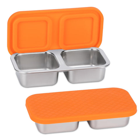 DOSEWART contenedor snack 2 compartimentos, ideal para porciones controladas.