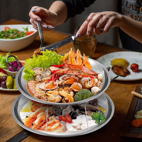 Bandeja Dostatni para hielo y mariscos, servicio versátil en buffet
