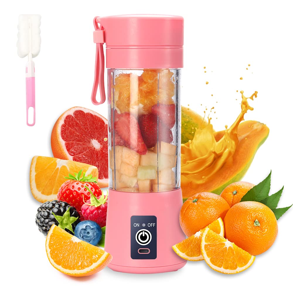 Licuadora portátil DoubleCare 380ml lista para batidos en cualquier lugar.