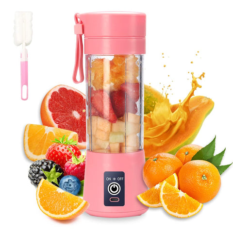 Licuadora portátil DoubleCare 380ml lista para batidos en cualquier lugar.