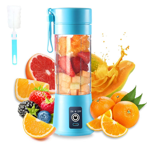 DoubleCare Vaso licuadora portátil USB 380ml: mezcla rápida en cualquier lugar para batidos.