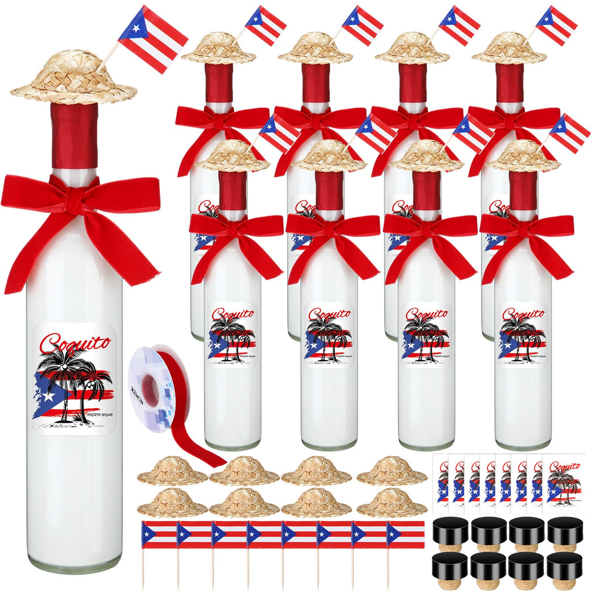 Botellas DoubleFill coquito 500 ml para Navidad, listas para servir