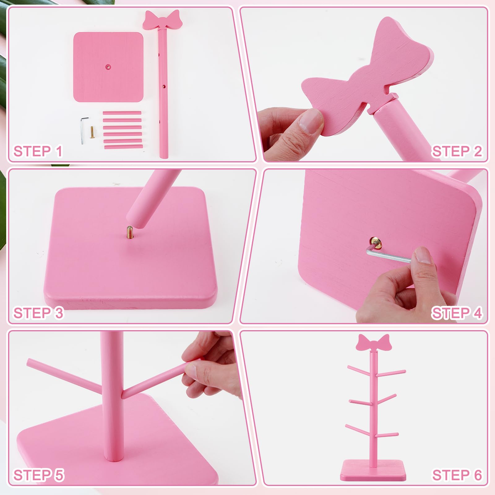 Diseño con 6 ganchos para ordenar las tazas y acceso rapido.