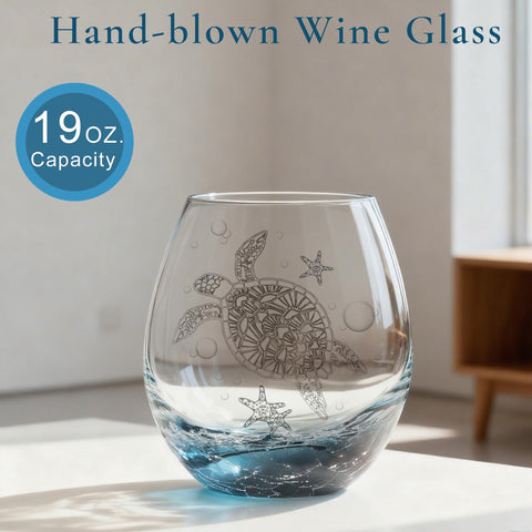 DOUDIZHU regalo tortuga marina, vaso de vino único