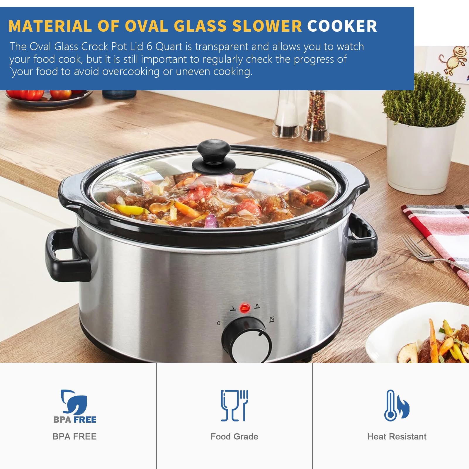 doufuhua tapa oval de vidrio, vidrio templado y duradero
