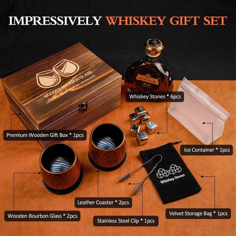 Caja regalo de madera DouMmantn para whisky elegante