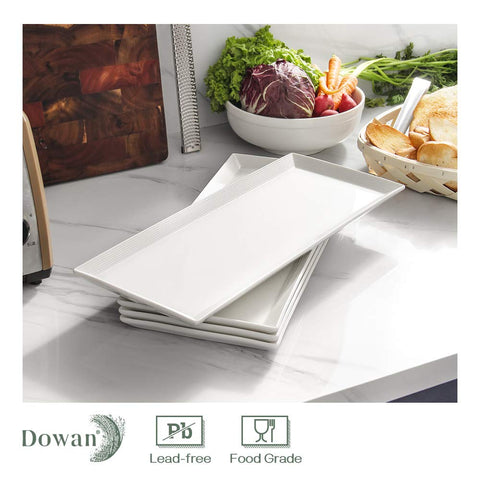 DOWAN bandeja rectangular para fiestas, presentación elegante de platillos