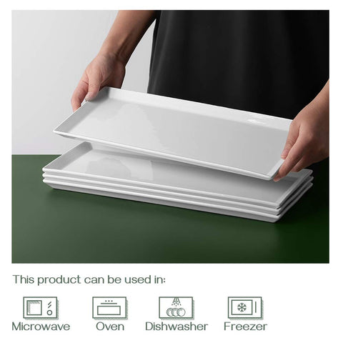 DOWAN bandeja rectangular para tartas, base estable para porciones