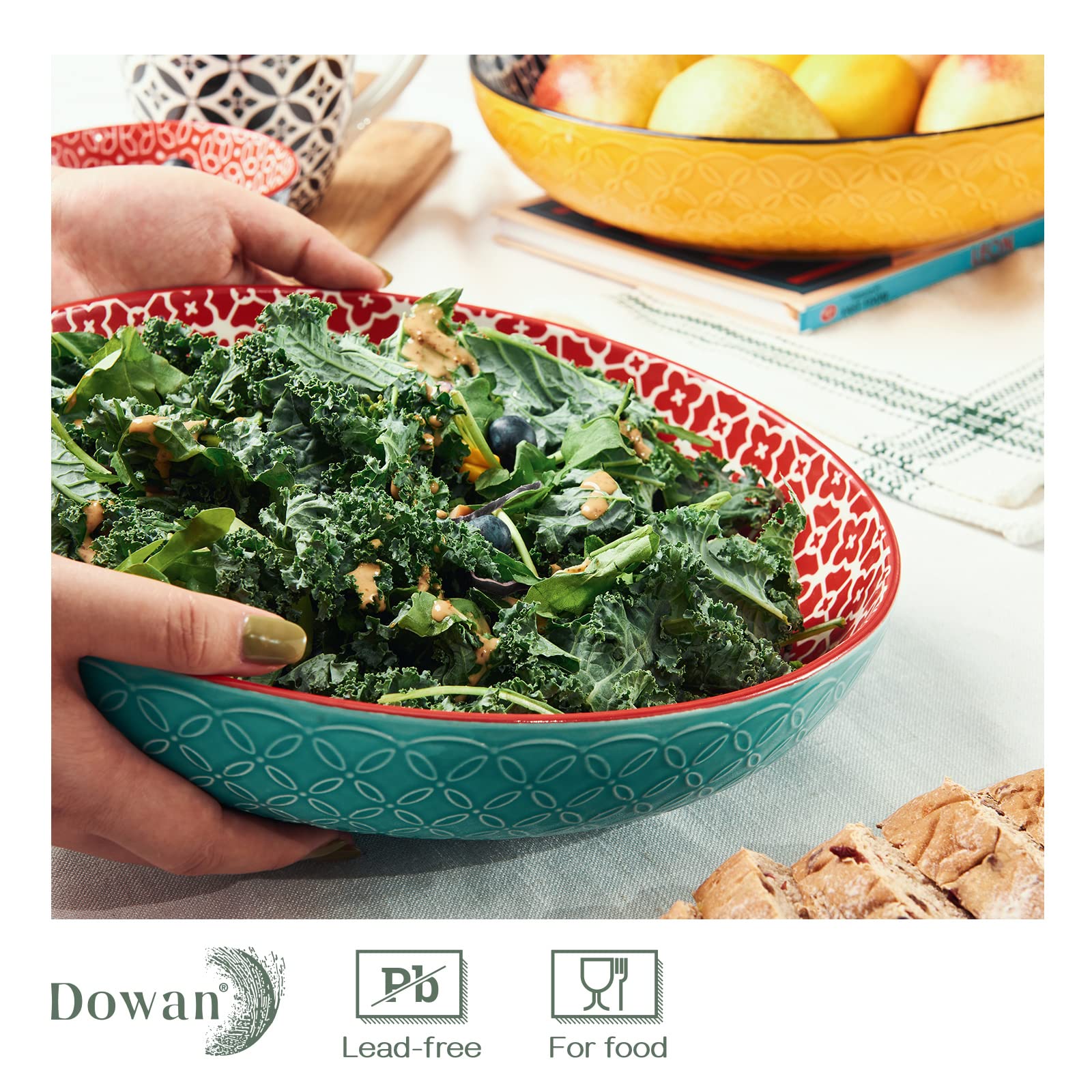 DOWAN aptos para microondas y horno hasta 400°F.
