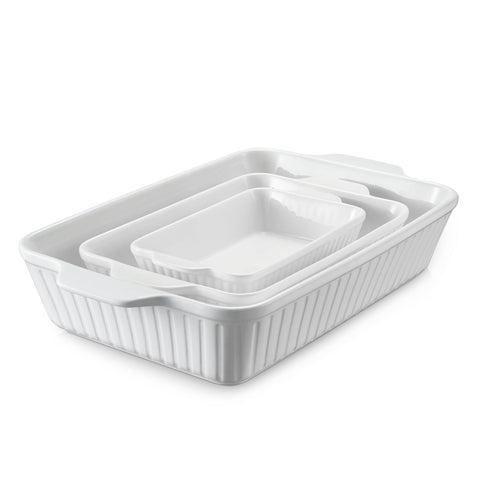 Cazuela grande DOWAN para horno con asas, ideal para porciones grandes.