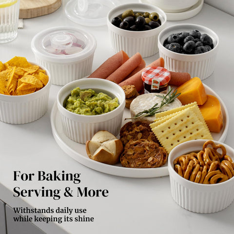 Dowan conjunto de 6 ramequines para comidas y postres.
