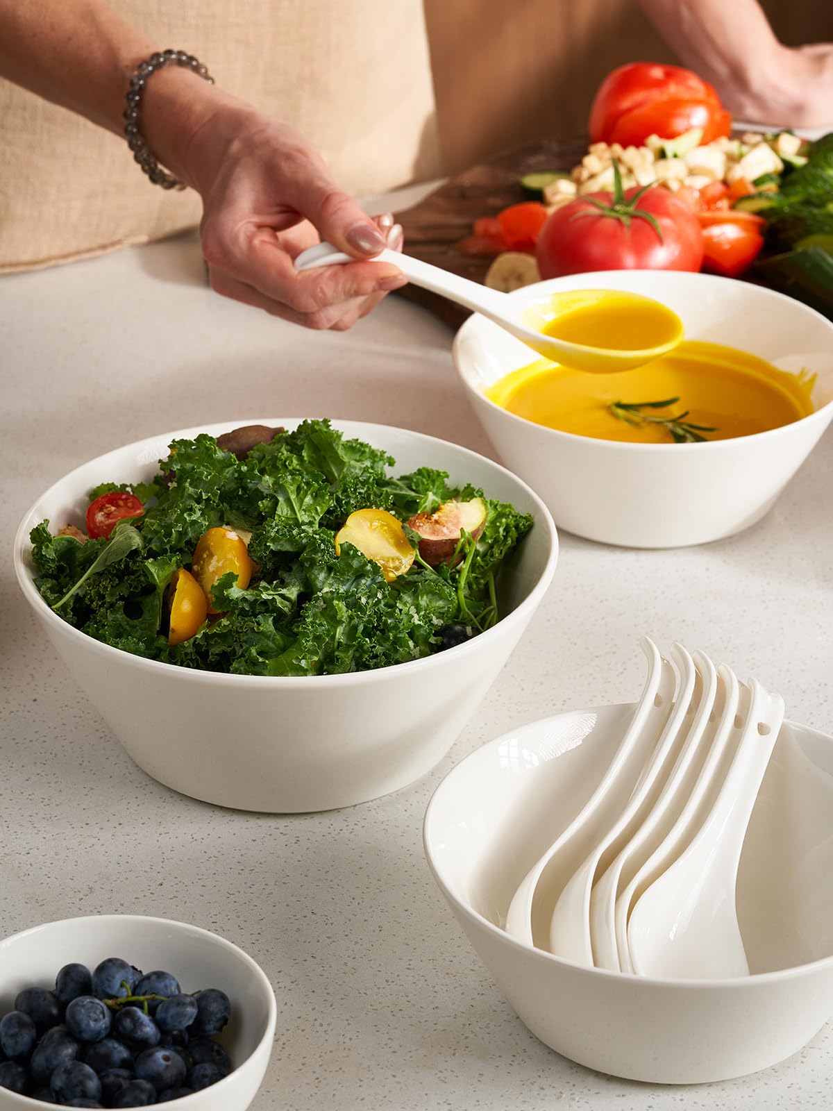 Ensaladera Dowan resistente apta para lavavajillas y microondas