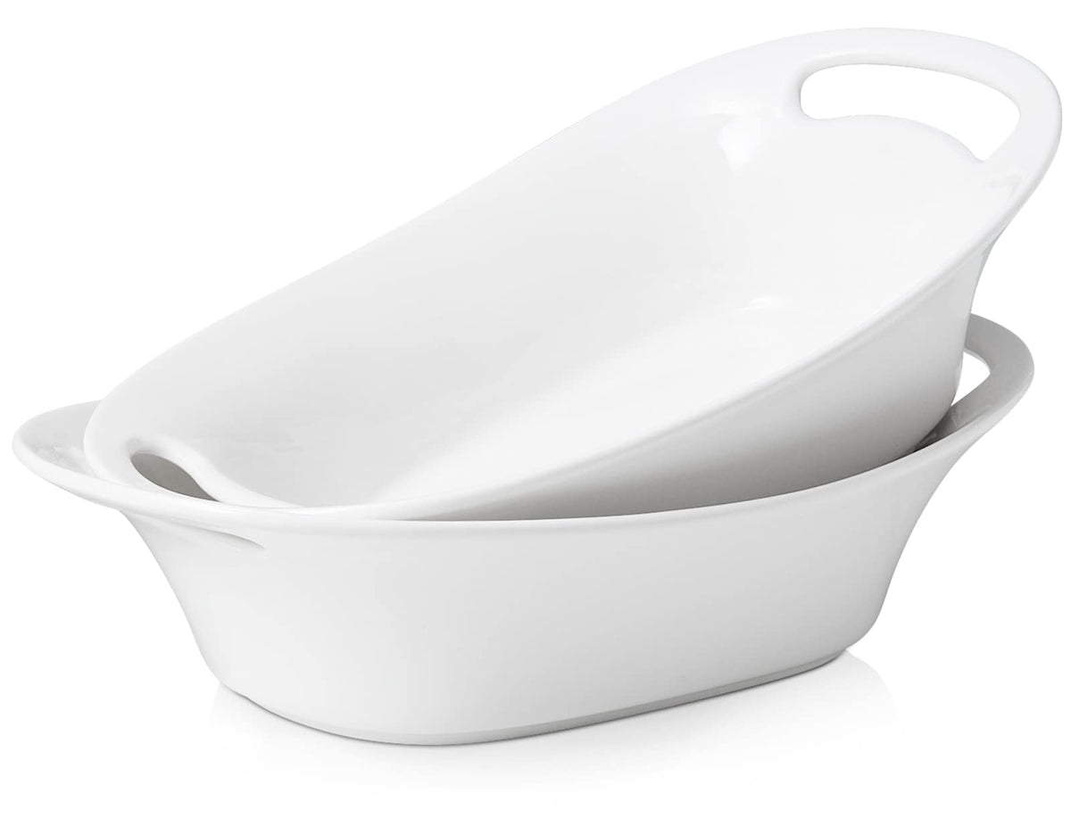 Dowan cuenco grande para servir con asas, ideal para ensaladas y pasta.