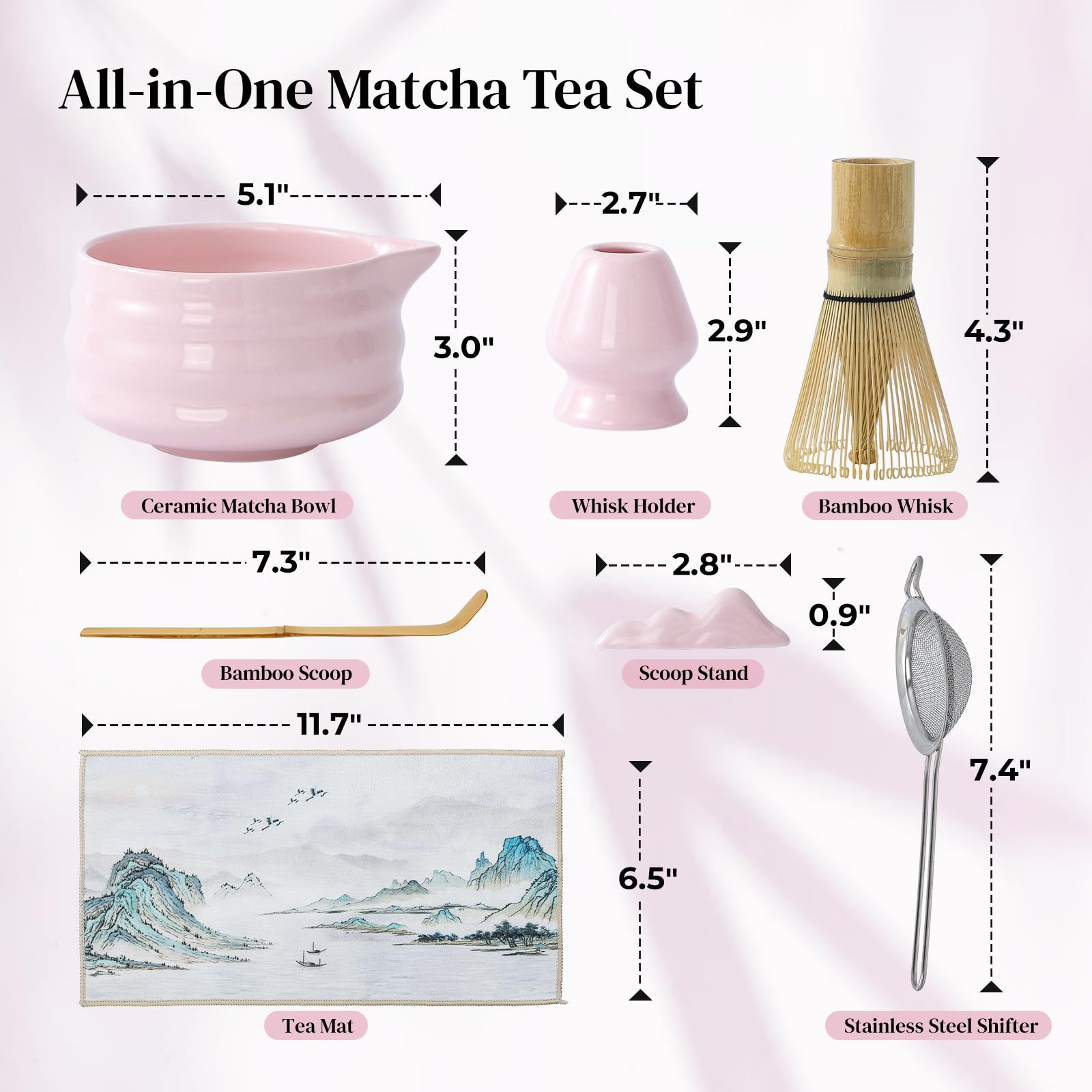Dowan Matcha batidor de bambú con cerdas finas para espuma suave.